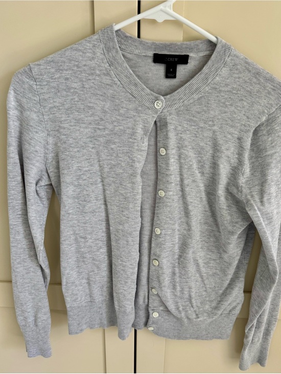 J. Crew Sweaters - J. Crew Light Gray Button-Front Cardigan